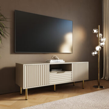 Bucannan Ivory 2 Door 1 Drawer TV Unit 120cm
