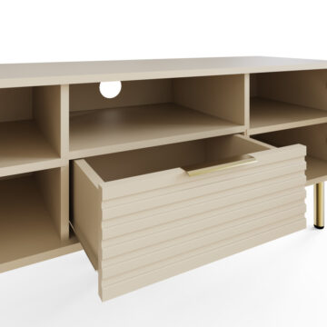 Bucannan Ivory 2 Door 1 Drawer TV Unit 120cm