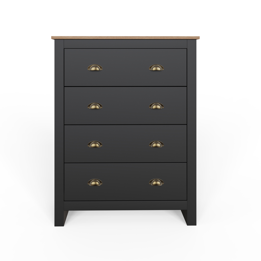 Fife Black 4 Piece Bedroom Set