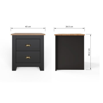 Fife Black 4 Piece Bedroom Set