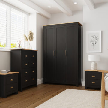 Fife Black 4 Piece Set | Assembly Required