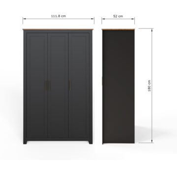 Fife Black 4 Piece Bedroom Set