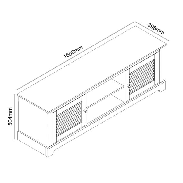 Salude TV Unit - Grey w/ Oak Top | Assembly Required