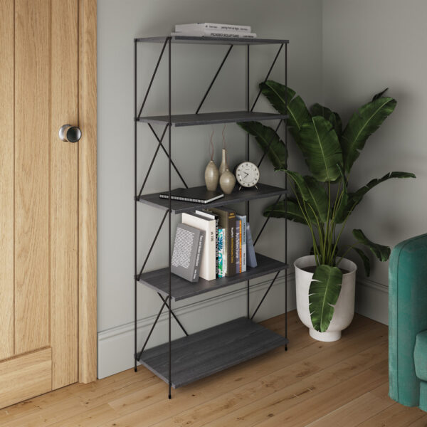 Chantelle 5 Tier Storage Rack Grey | Assembly Required