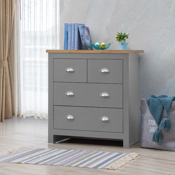 Leigh Grey Chest of 4 Drawers | Assembly Required
