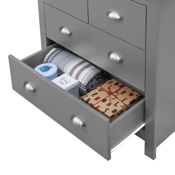 Leigh Grey Chest of 4 Drawers | Assembly Required