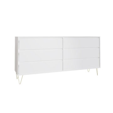 Monte White 6 Drawer Chest