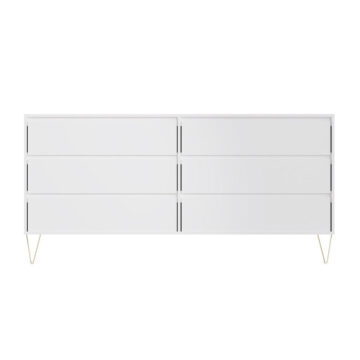 Monte White 6 Drawer Chest