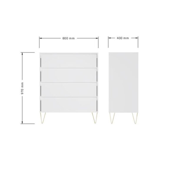 Monte 4 Drawer Chest | Assembly Required