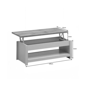 Leigh Cream Lift Up Coffee Table