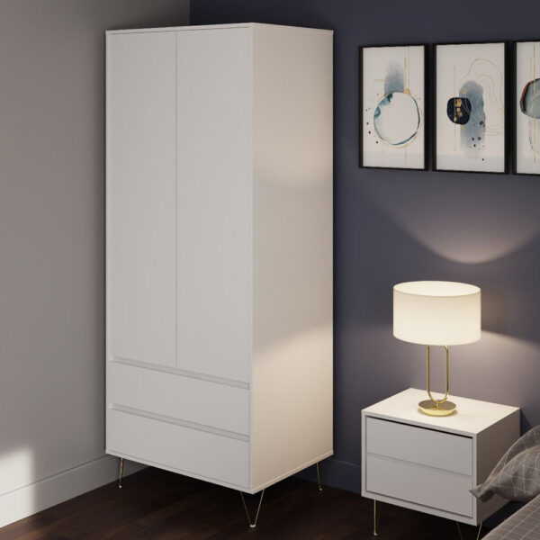 Monte 2 Door 2 Drawer Wardrobe | Assembly Required