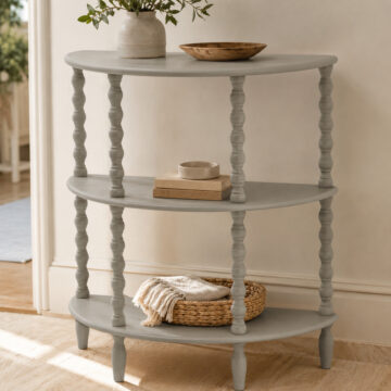 The Merebrook Collection Half Moon 3 Tier Table