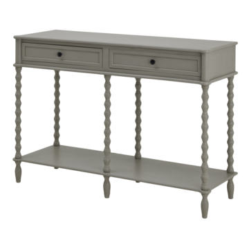 The Merebrook Grey Large 2 Drawer Console Table