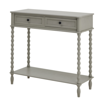 The Merebrook Grey 2 Drawer Console Table