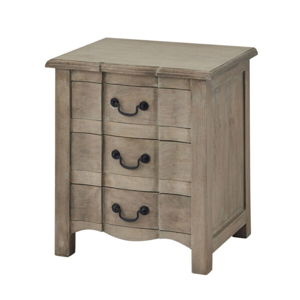 Branford Collection 3 Drawer Bedside Table | Fully Assembled