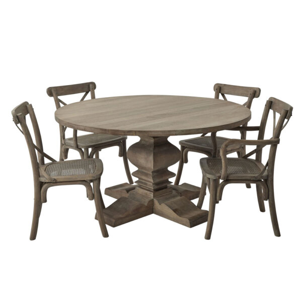 Branford Collection Round Pedestal Dining Table | Self Assembly