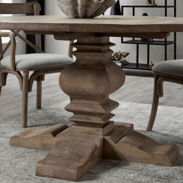 Branford Collection Round Pedestal Dining Table | Self Assembly