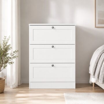 Bronte Chest with 3 Frame Drawers in White