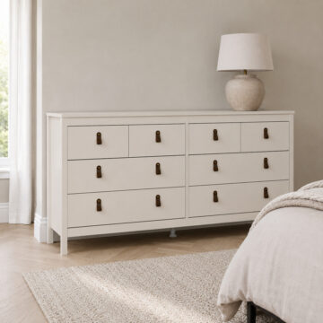 Seville Double Dresser 4+4 Drawers in Cashmere