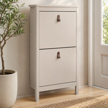 Seville Cashmere Shoe Cabinet | 2 Flip Down Doors