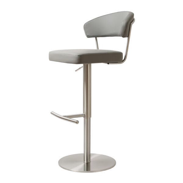 Stratus Premium Bar stool S/Steel Steel Grey PU