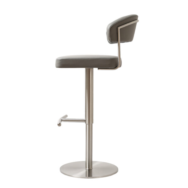 Stratus Premium Bar stool S/Steel Steel Grey PU