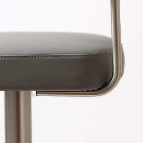 Stratus Premium Bar stool S/Steel Steel Grey PU