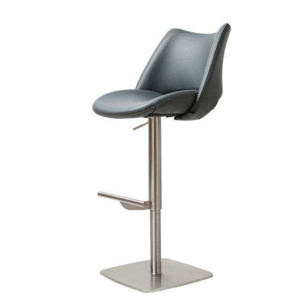 Contra Premium Bar stool S/Steel Slate Grey PU