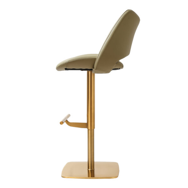 Contra Premium Bar stool Gold Olive PU