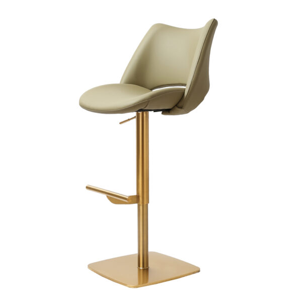 Contra Premium Bar stool Gold Olive PU