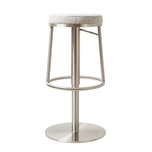 Vibon Premium   Bar stool S/Steel Silver Grey