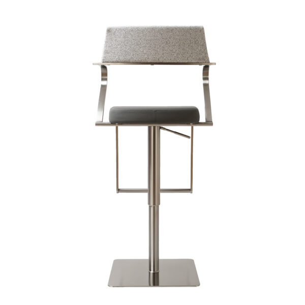 Tampa Premium Bar stool S/Steel Smoke Grey Fusion
