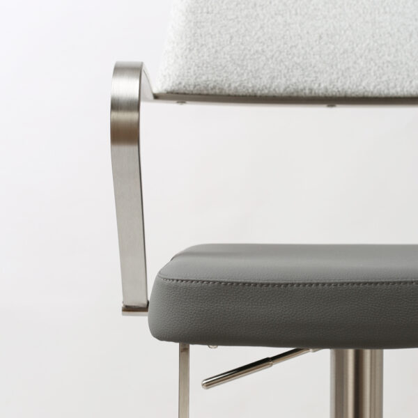 Tampa Premium Bar stool S/Steel Smoke Grey Fusion