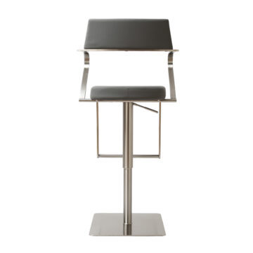 Tampa Premium Bar stool S/Steel Charcoal Grey PU