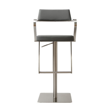 Tampa Premium Bar stool S/Steel Charcoal Grey PU