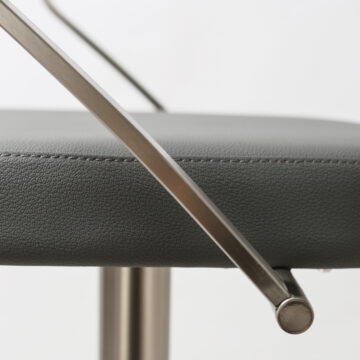 Tampa Premium Bar stool S/Steel Charcoal Grey PU