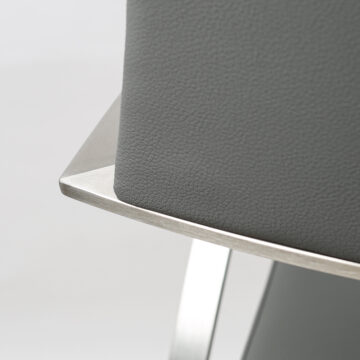 Tampa Premium Bar stool S/Steel Charcoal Grey PU