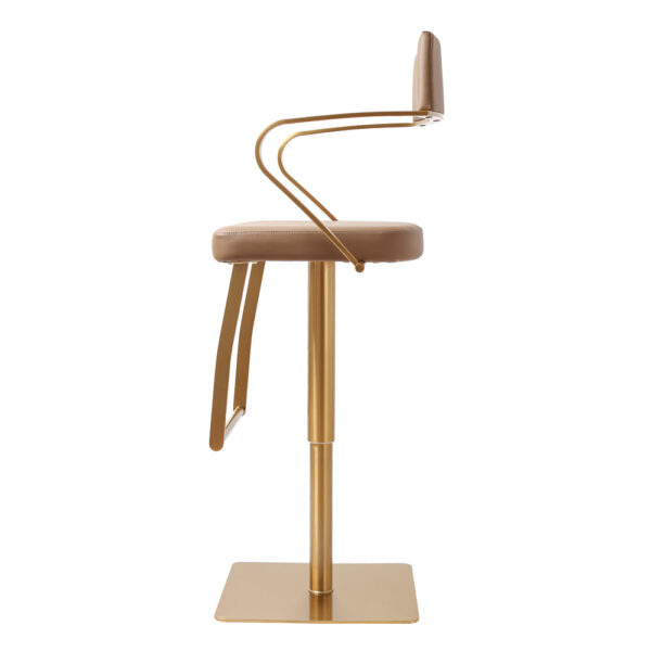 Tampa Premium Bar stool Gold Mocha PU