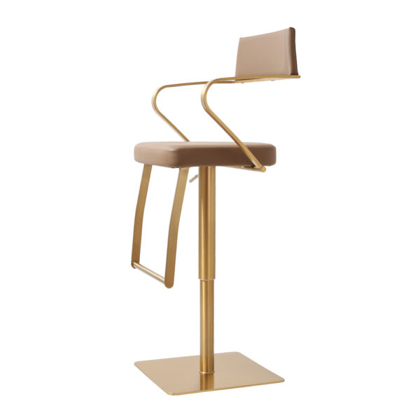 Tampa Premium Bar stool Gold Mocha PU