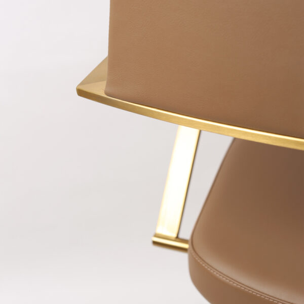 Tampa Premium Bar stool Gold Mocha PU