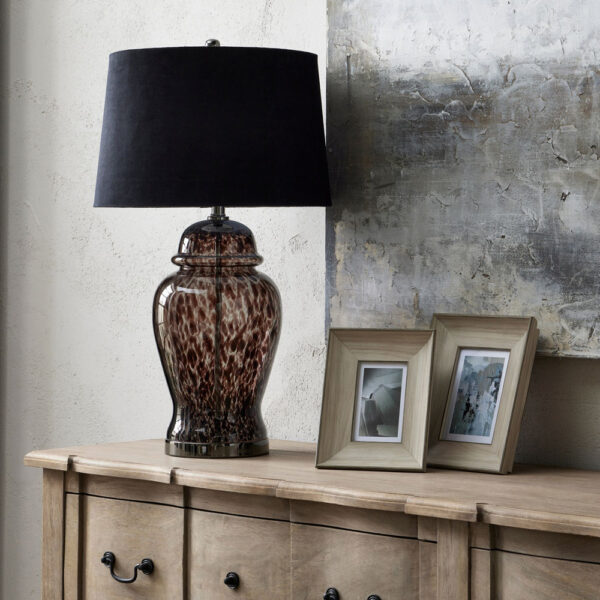 Black Dapple Acanthus Lamp | Self Assembly