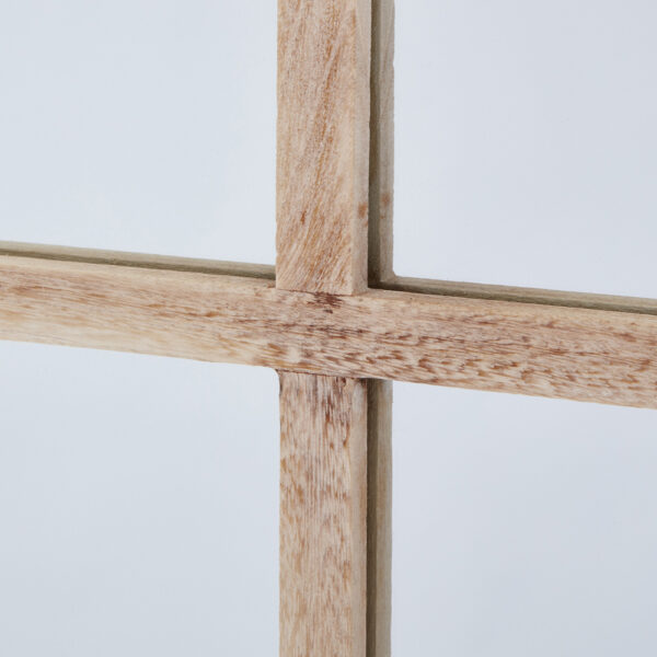 Washed Wood Large Window Mirror | Fully Assembled