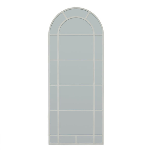 White Large Arched Window Mirror | Fully Assembled