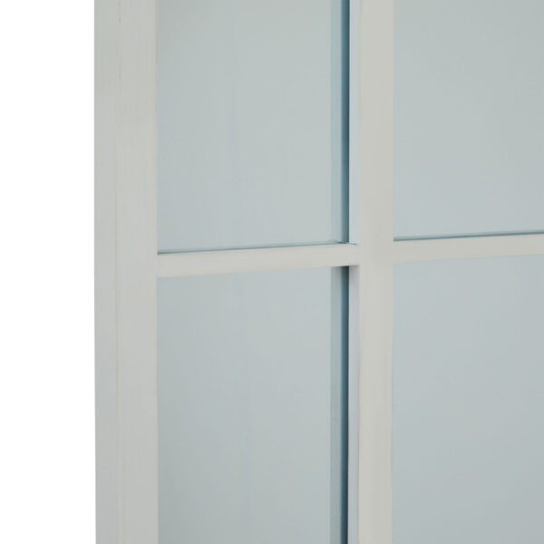 White Large Arched Window Mirror | Fully Assembled