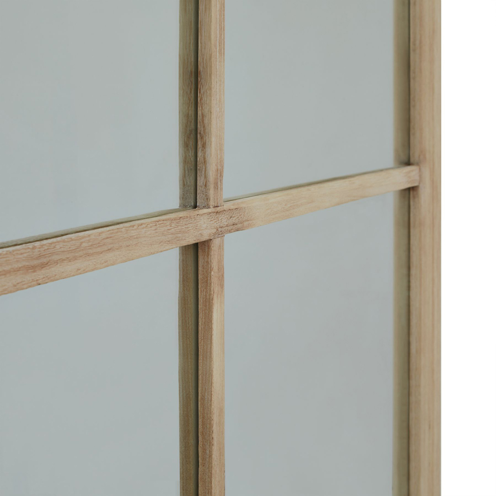 Washed Wood XL Window Mirror | Assembled