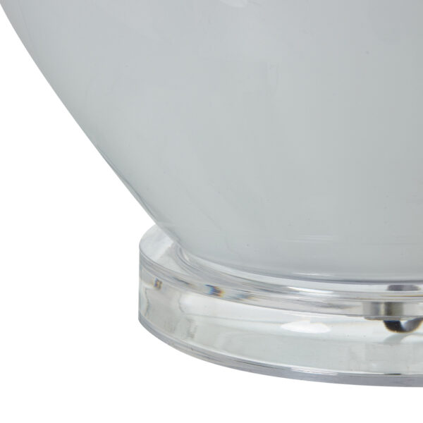 Grey Shadows Table Lamp With Linen Shade | Self Assembly