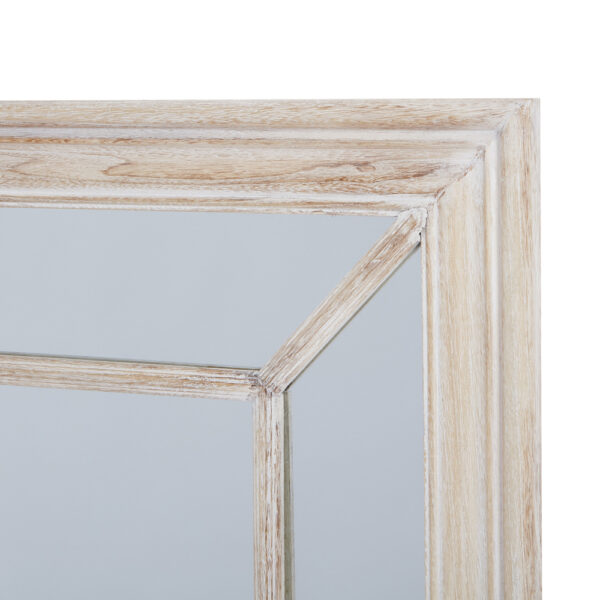 Washed Wood Framed Window Mirror | Fully Assembled