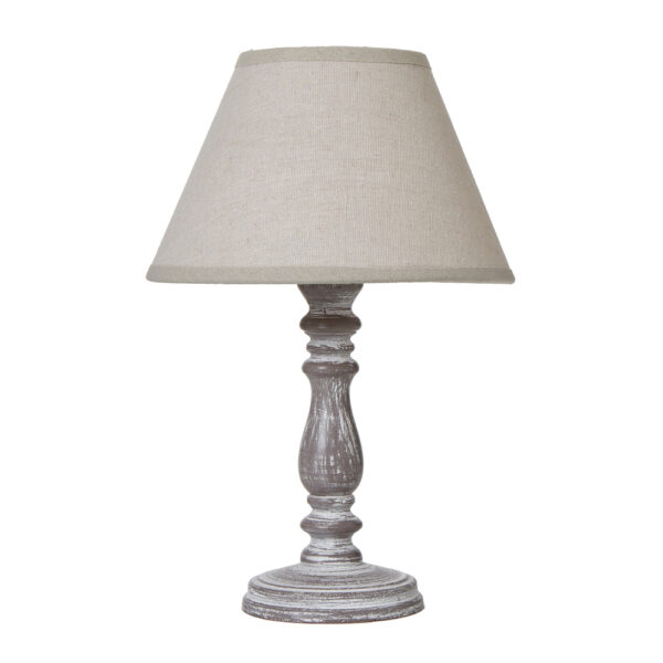 Setia Column Table Tamp With Linen Shade | Self Assembly