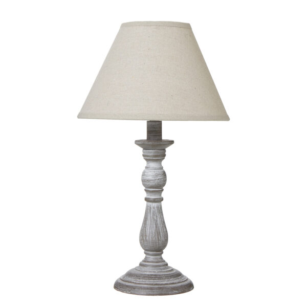 Augusta Column Table Lamp With Linen Shade | Self Assembly