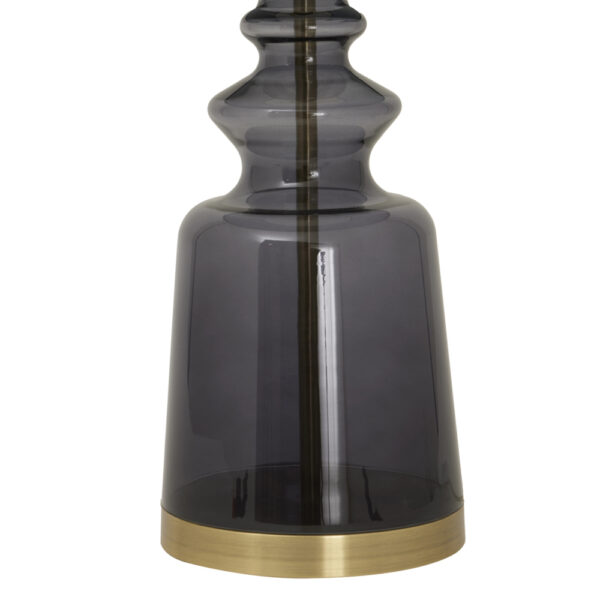 Luxton Glass Urn Lamp With Black Velvet Shade | Self Assembly